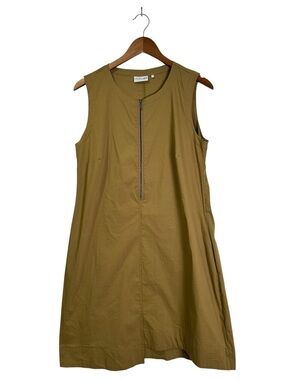 Foil Women’s Size 8 Olive Khaki Sleeveless Zip-Front Dress